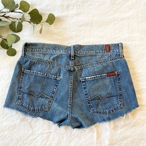 7 For All Mankind High-Rise Cut Off Shorts